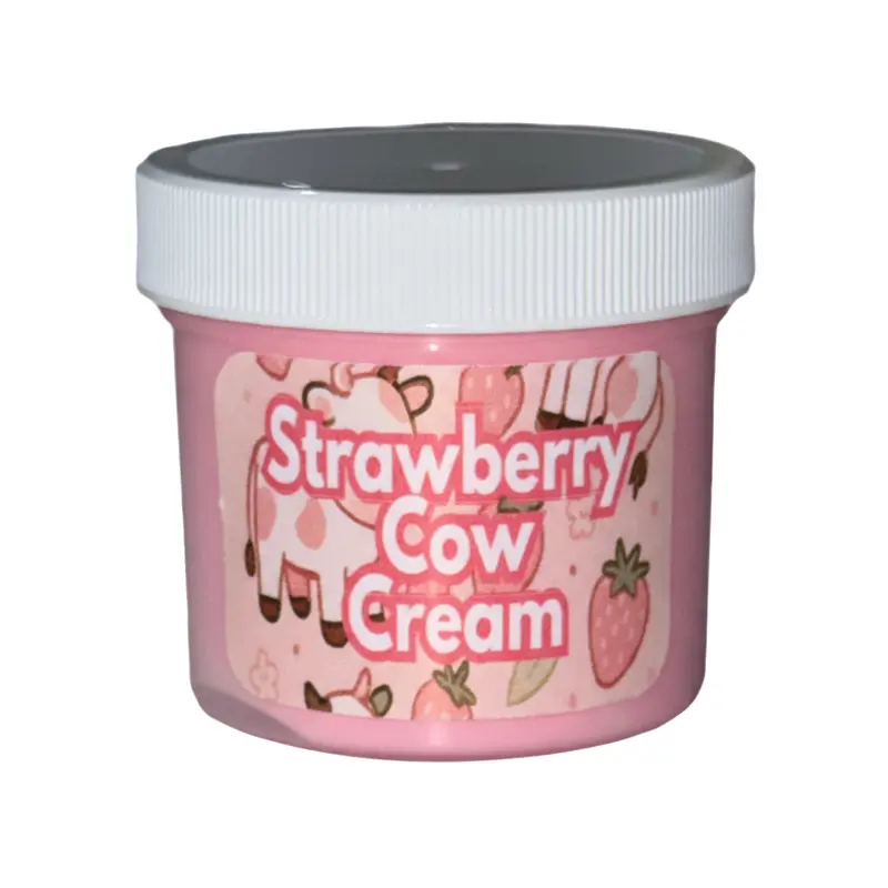 2oz Juicy Strawberry Scented Rich Mini Butter Slime Squishies - Strawberry Milk Cow-Aesthetic Stress Relief Sensory Toy for Squishy Makers Ages 5+, Scented Slimes, Whimsical Stuff, Anxiety Gifts, Kid Girl Gifts