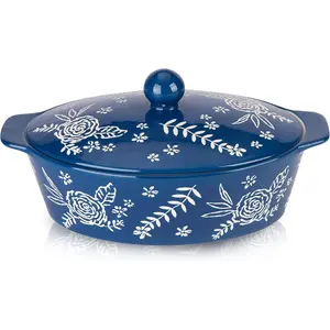 Ceramic Casserole Dish With Lid, Baking Dish Suitable For Oven Baking