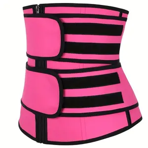 Women's Zipper Waist Trainer | Core Strengthening Belt | Slimming & Postpartum Recovery Striped