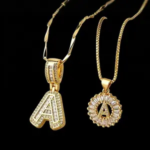 LuLuEcho Pack Initial Letter PendantNecklaces for Women 14K Gold Plated CubicZirconia Alphabet Necklace Fashion Jewelryfor Back to School Adjustable Length Comfortable & Versatile