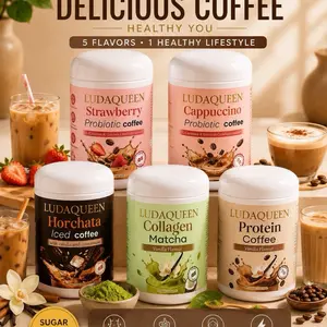 Coffee Strawberry / Coffee capuchino / Coffee horchata / matcha colágeno protein, Coffee 5 packages