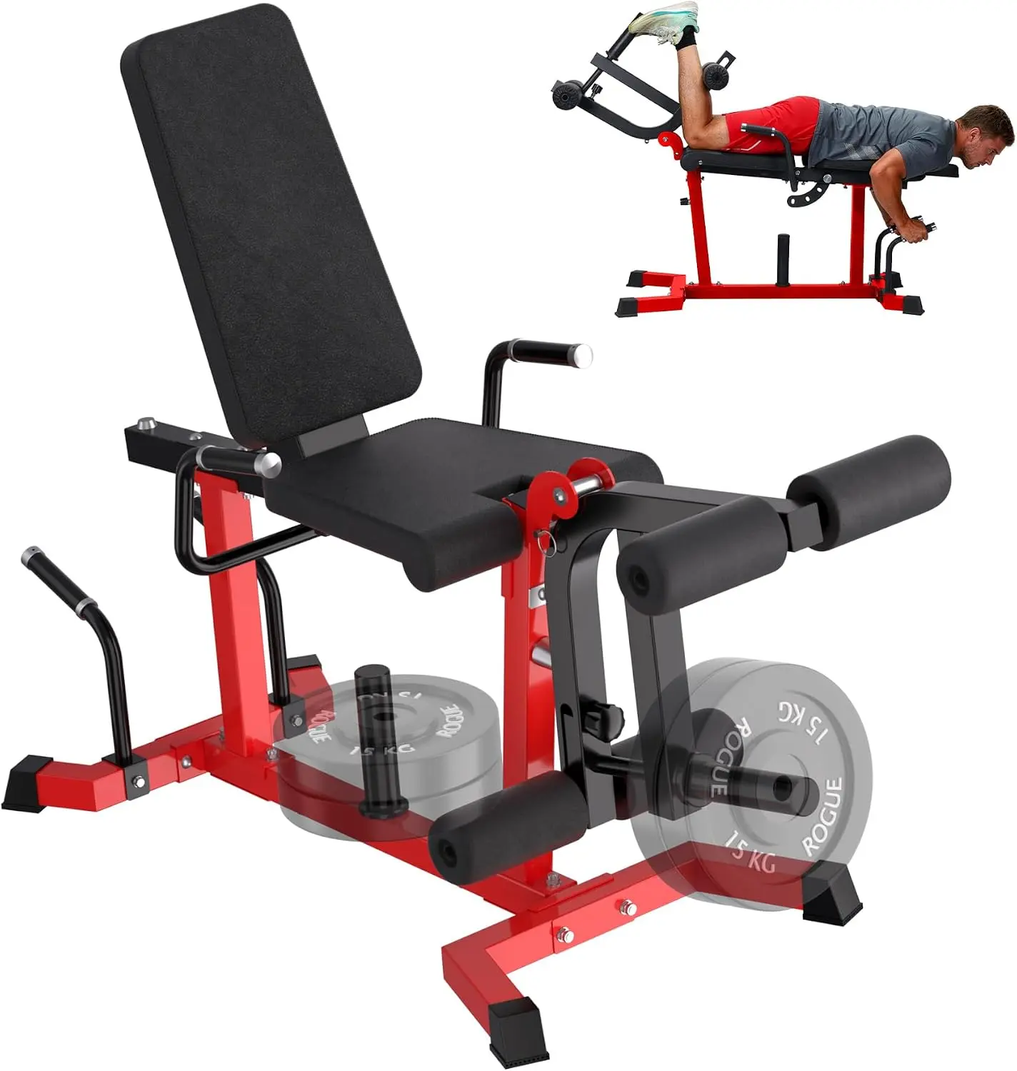 Garvee Adjustable Seated Leg Extension & Curl Machine SUB1922 – Multifunctional Lower Body Exercise Equipment for Home Gym, Full Leg Muscle Training