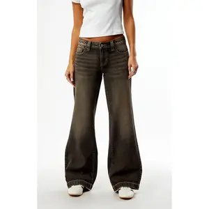 Pacsun Women's Casey Low Rise Baggy Jeans Brown Tint