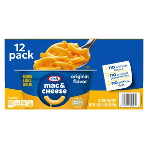 Kraft Original Macaroni and Cheese Easy Microwavable Dinner, 2.05 oz., 12 pk