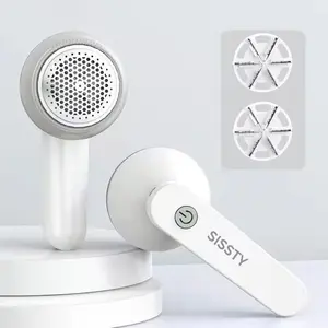 Rechargeable Fabric Shaver with 2 Replaceable Stainless Steel 6-Leaf Blades(1 Free Extra Included) | Lint Remover with 3-Speed Settings  - Efficient Sweater and Lint Shaver for Clothes, Removing Fuzz, Lint Balls, Pills, and Hairballs.Christmas Gift.