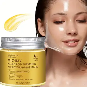 Turmeric & Kojic Acid Night Mask, Moisturizing Peel-off Facial Mask, Hydrating Facial Skin Care Mask, Face Mask for Women & Men