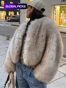 women's solid color faux fur jacket, casual long sleeve open front outerwear for fall & winter, women's clothing for daily wear, coats, jackets for women, trending clothing women