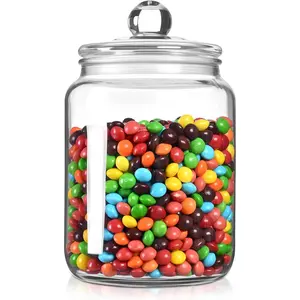 FrutPunch Candy Jar, 0.5 Gallon Cookie Jar, Wide Mouth Glass Jar with Lid, 68OZ, for Kitchen Storage and Laundry Organization, Large Glass Jar with Sealing Ring for Cookies, Candy, Flour, Nuts