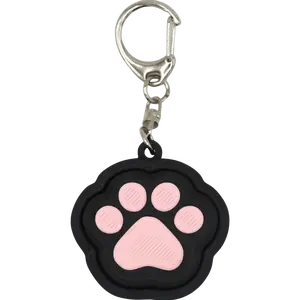 Black Paw Print Clicker: keychain accessory, stress relief, cute must have