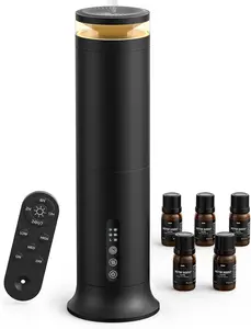 XEITIN Waterless Diffuser with 5 Hotel-inspried Scent Oil - Cold Air Diffuser Up to 2000 Sq.ft for Large Home Office Hotel and Spa, Remote & Panel Control, 4 Timer 3 Scent Intensity Models, 3.4 fl oz