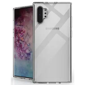 Case for Galaxy Note 10 Plus, Clear [Aquaflex] Transparent Flexible TPU [Shock Absorbing] Cover for Samsung Galaxy Note 10+ Phone (SM-N975, SM-N976)