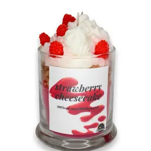 Strawberry cheesecake candle