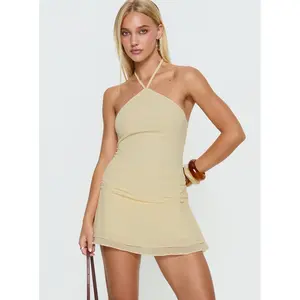 Kylianne Arrowneck Playsuit Lemon