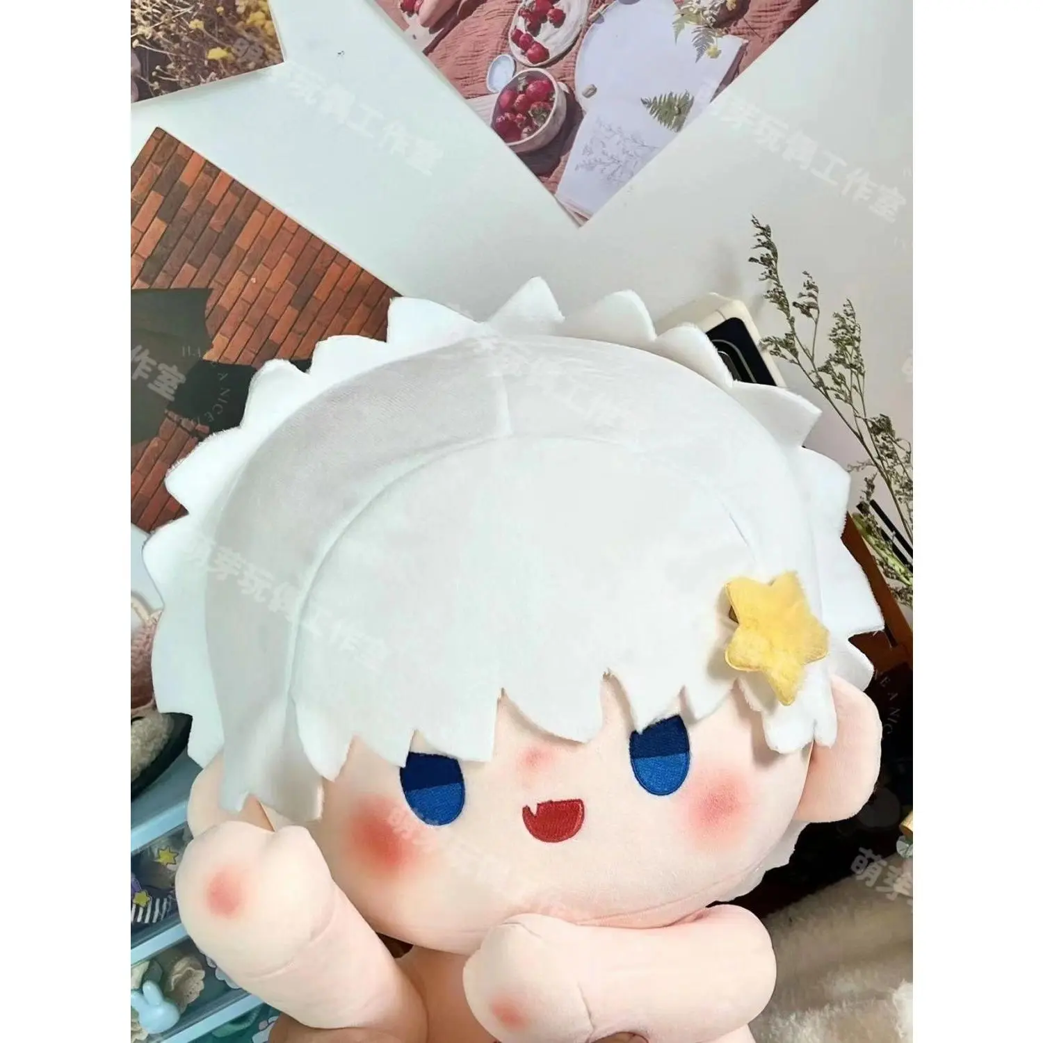 40CM Anime Role No Attributes Killua Zoldyck Cosplay Soft Plush Doll Body Dress Up Stuffed Toys Sitting Posture Figures Pillow