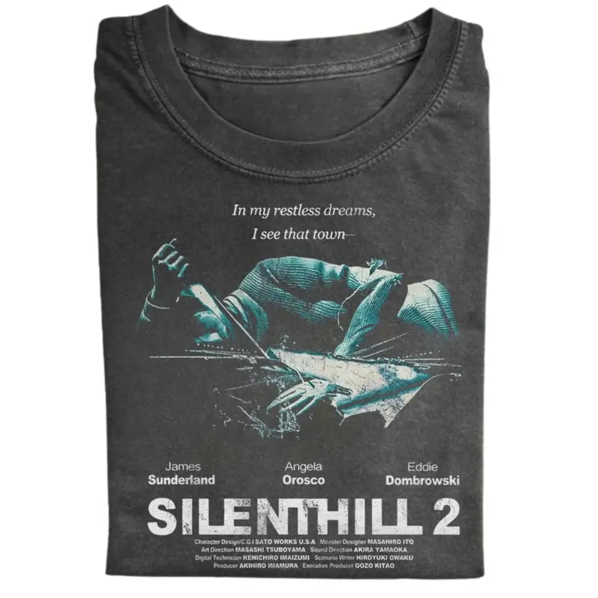 The Silent Hill 2 Graphic Tee, Vintage Game Shirt, Gift for Men, Gift for Women, Crew Neck T-shirt, Trending T-shirt, Unisex Graphic T-Shirt 100% Cotton,  Menswear Womenswear Streetwear Cotton Comfort