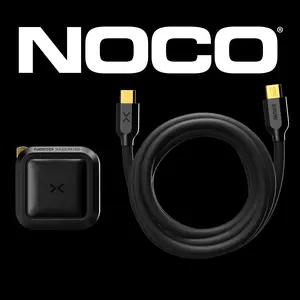 NOCO XGrid X30 + XC2 Fast Charging Bundle – 30W USB-C GaN Charger with 240W USB-C to USB-C Cable – PD 3.0, QC 4.0+, PPS, USB-IF Certified, 6-Foot UltraFlex Charging Kit