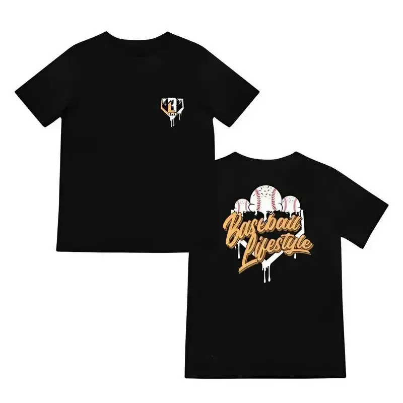 Youth & Adult Baseball Lifestyle Ice Cream T-Shirt, Baseball Drip Style for Summer Outfit, Game Day Graphic Tees, USA-Made & Printed Apparel