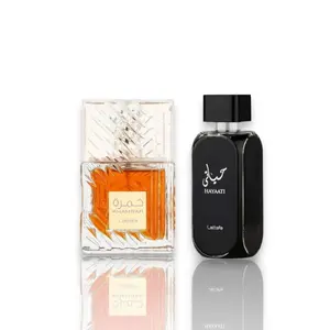Lattafa | Khamrah + Hayati Black 2-piece Multi Pack Unisex Fragrance set from Lattafa | Main Accords: Smokey + Woody