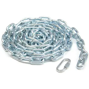 1/4 x 15 ft. Zinc-Plated Straight Link Coil Chain 520 lb. Safe Working Load General Purpose Chain 519171