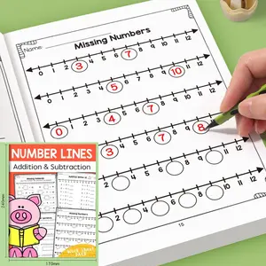 Kindergarten Addition & Subtraction Practice Book, Math Skills Development Workbook, Educational Learning Material for Kids Ages 6-8