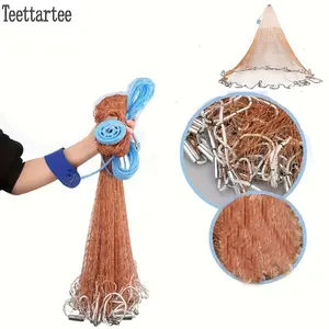 Tire Line Hand Cast Net American Style Hand Throw Net River Hand Cast Net Sea Throwing Net, Fishing Gear, Durable Design