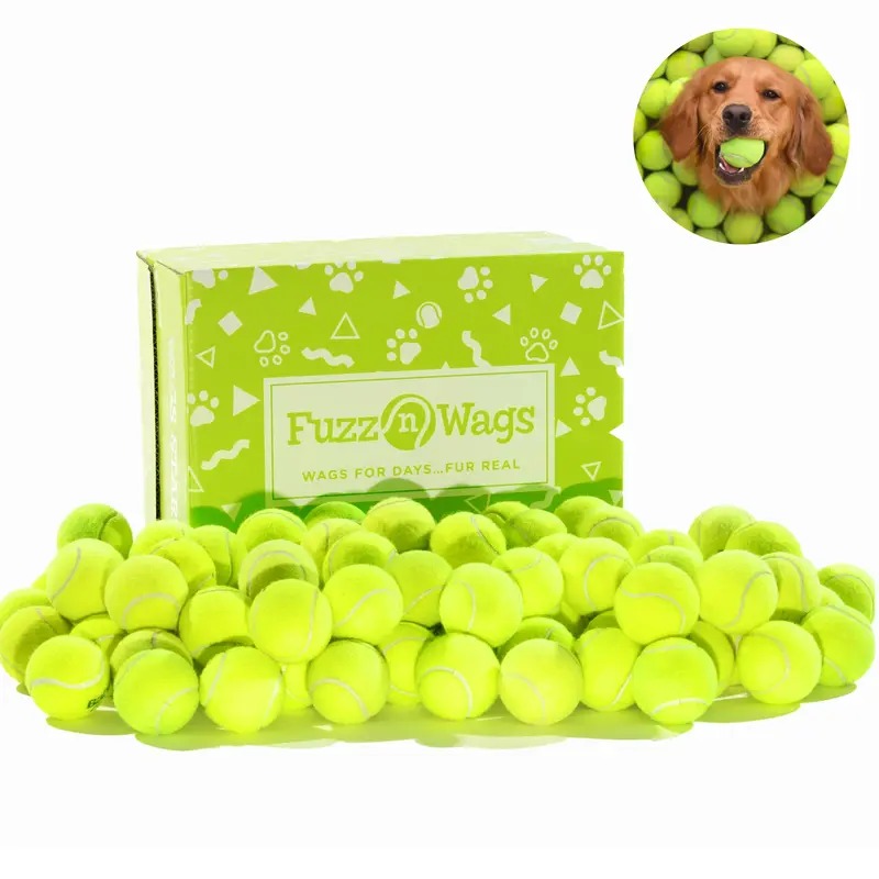 Fuzz n Wags 100 Recycled Tennis Balls for Dogs: Support NonProfit USA Tennis Ball Recycling: Bulk Tennis Balls for Dogs, Tennis Balls for Dogs Bulk, Dog Tennis Balls Bulk, Tennis Balls Bulk for Dogs