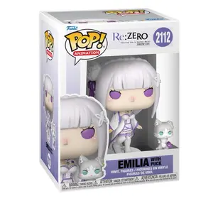 Funko Pop! Emilia with Puck #2112 (Re:Zero) Anime - Vinyl Figure - Collectible Figurine