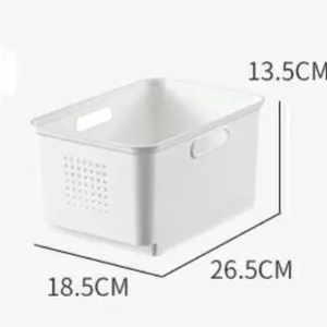 Japanese-style plastic storage box with lid and handle, sorting box with wheels, stackable storage box, movable storage container