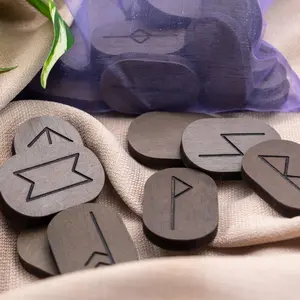 Down to Earth Wood Rune Tiles - Decorative Wooden Runes for Home Decor and Spiritual Use