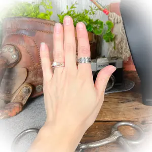 Hattie - Aztec Pattern Sterling Silver Ring