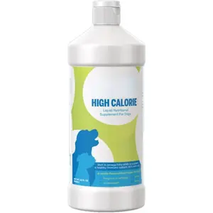 High Calorie Canine Supplement for Performance & Endurance - Sweet Vanilla Flavor Liquid Nutrition - Supports Puppies 8+ Weeks - Reusable Bottle - Easy Digest Formula for Active Dogs flea  treatment  dogs