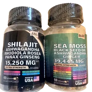 Sea Moss & Shilajit Supplements - Multivitamin Combo with Extra Strength Ingredients - Healthcare, Fitness Edible Dietary