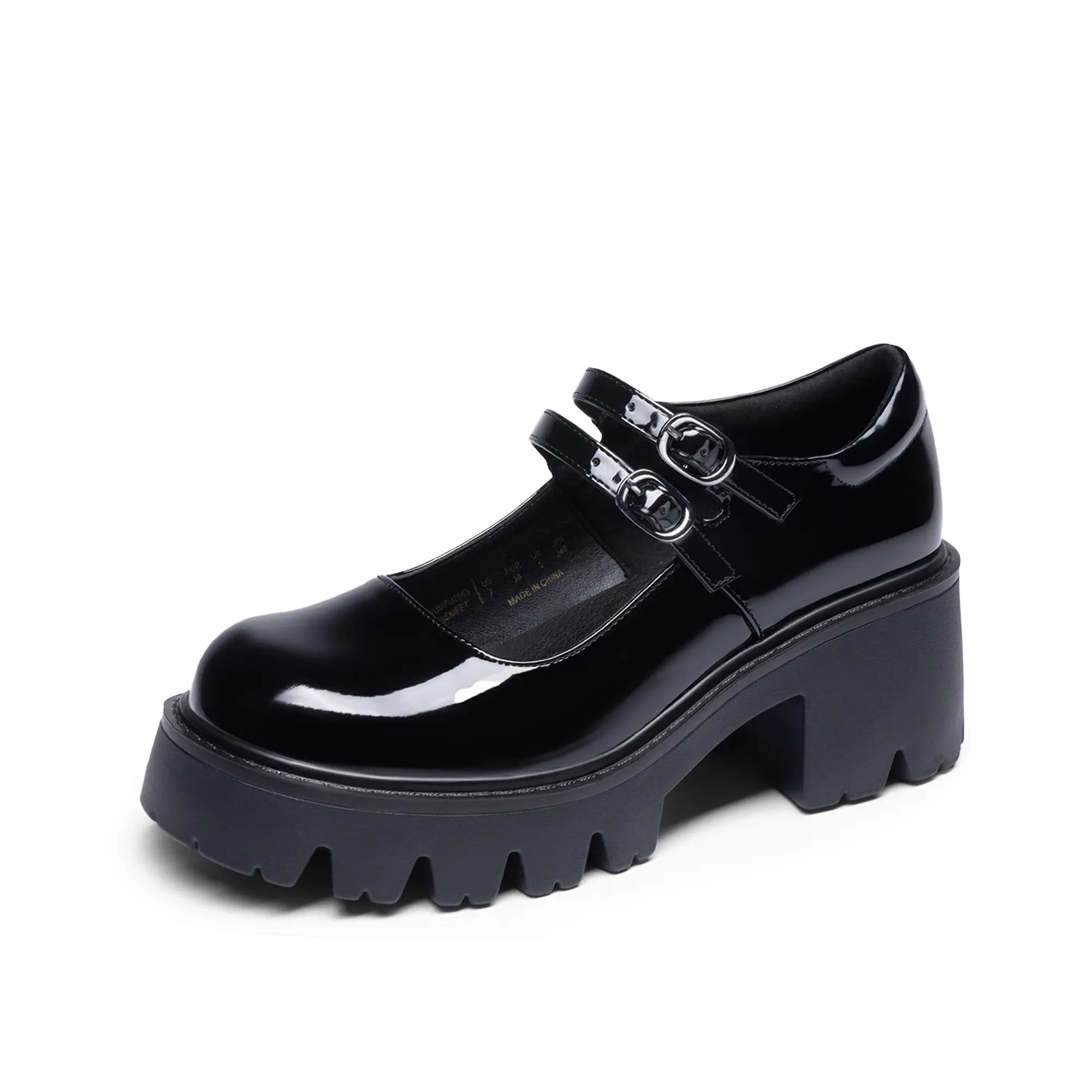 DREAM PAIRS Women's Retro Chunky Heel Mary Jane Shoes Lolita Y2K double-strap flatform round-toe multi-color Preppy Style Academia aesthetic