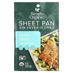 Simply Organic Sheet Pan Seasoning Mix, Umami Ginger, 0.99 oz (28 g)