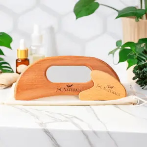 Natural Wooden Gua Sha Massage Kit – Face & Body Sculpting Tools