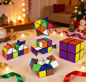 Star Cube Magic Cube Set, 2 in 1 Infinity Cube Puzzle Toy, Brain Teaser Fidget Toy for Kids Adults, Ideal Gift for Boys Girls Ages 8-12