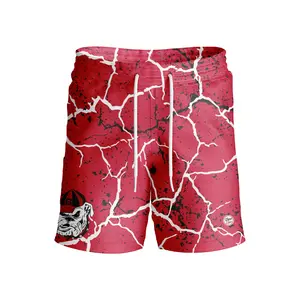 Georgia Bulldogs Men's Red with White and Black Strip Storm Shorts