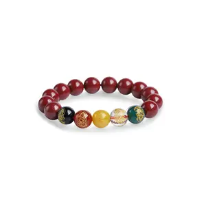 Five Fortune Bracelet with Cinnabar Beads – Feng Shui Prosperity & Positive Energy Bracelet, Five Elements Balance Jewelry