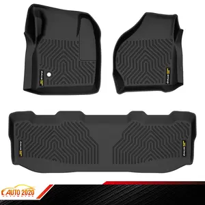 TPE Floor Mats Liners Fit For 1999-2007 Ford F250 F350 Super Duty Crew Cab,All-Weather 3D Liners,Waterproof Non-slip 3PCS Black Upgraded Version