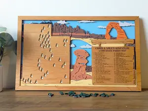 Utah State Park Map, State Parks Marker, US Travel Map, Utah state map poster, Utah state park tracking map, retirement gift, bucket list