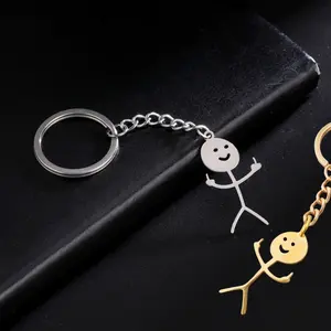 Funny Middle Finger Keychain for Men & Women Unique Smiley Face Pendant Car Keychain Cute Wacky Design Casual Keychain Gifts