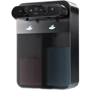 Wall Mount Automatic Soap Dispenser, Touchless Electric Sensor Dispenser for Kitchen Bathroom, Dual 13.53 oz Hand Free Liquid Hand Sanitizer Pump, 9 Levels Adjustable USB C Rechargeable