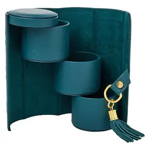 Joy Mangano Joy First Class Luxury Leather Hard Sided Jewelry Case