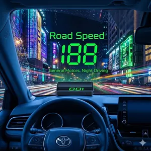 Universal Car HUD Head Up Display - Digital GPS Speedometer with MPH Projector - Plug & Play for All Vehicles, Night