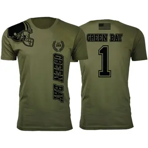 Men Home of The Brave Football T-Shirt - Green Bay