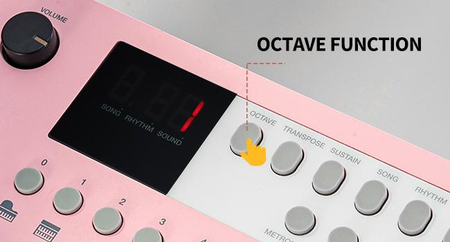 POGOLAB 37 Keys Portable Keyboard Piano, with LED Display and Built-In Speaker, Mini Piano Keyboard with Transpose and Octave Function, Small Digital Music Keyboard Gift for Beginners, Adults