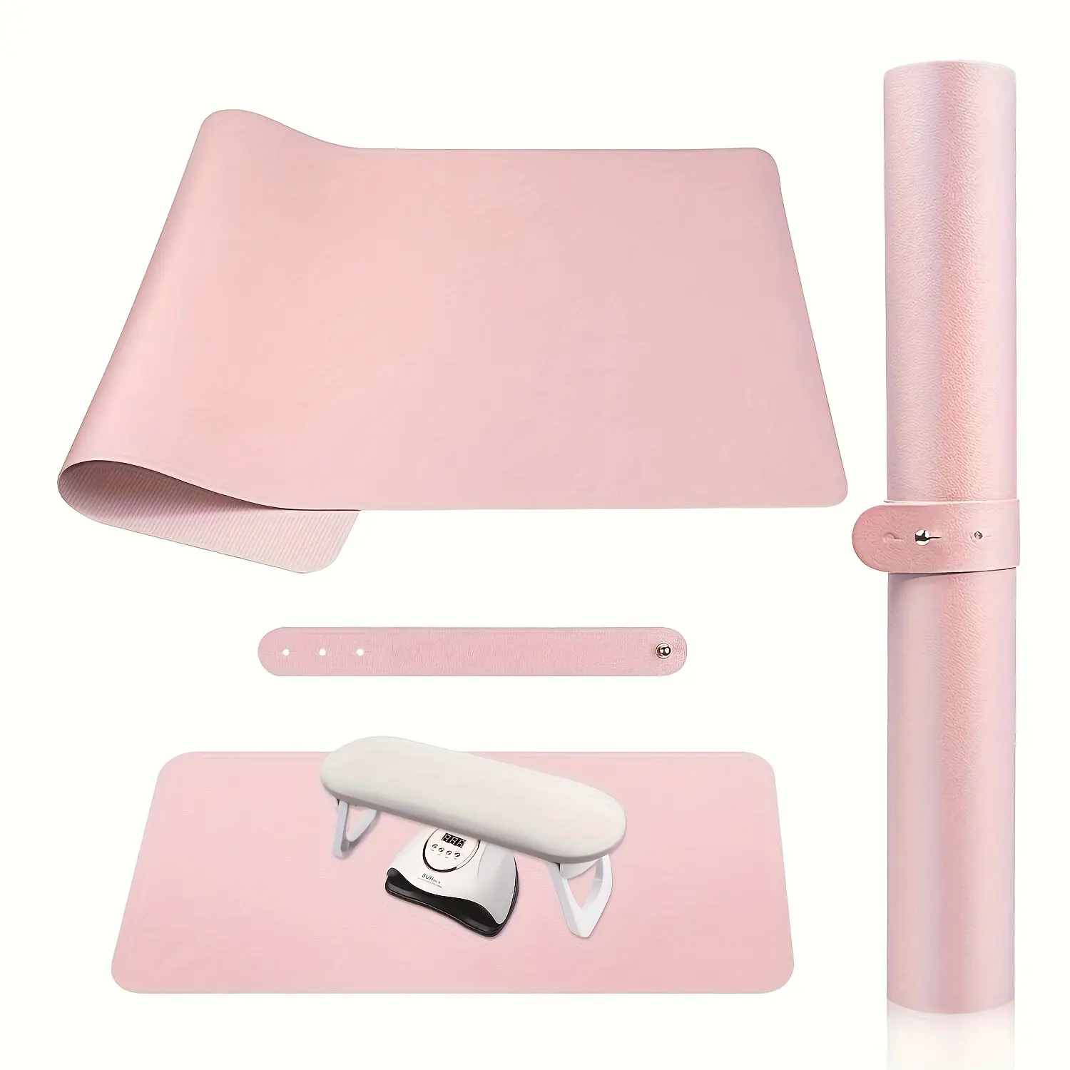 Soft Microfiber PU Leather Nail Tray Pad, Foldable Manicure Pillow for Nail Clippers, Comfortable and Durable Flawless Nail Care Accessory, Foldable Nail Station, Home Nail Art, Nail Tech Station, Manicure Accessories, Manicure Supplies