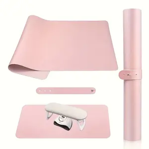 Soft Microfiber PU Leather Nail Tray Pad, Foldable Manicure Pillow for Nail Clippers, Comfortable and Durable Nail Care Accessory