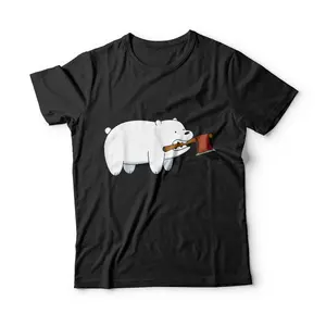 CN We Bear Bear Ice Bear Will Take Care Of It Graphic Tee Breathable Casual Crewneck Graphic Peak Design