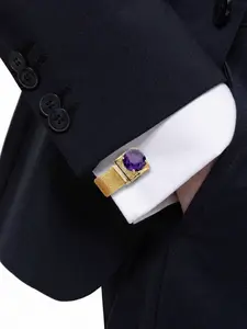 Men's Elegant Shirt Cufflinks Set, Classic Chain Design, Perfect for Formal Wear, Wedding Dinner Party Accessories, Stylish and Sophisticated